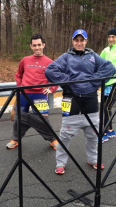 Before the race, Nicole and I stopped and posed for the cameras.