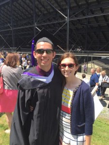 The college grad with his soon-to-be collegiate sister. 